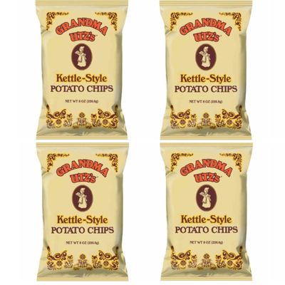 Utzchips Handcooked Grandma Kettle cook potato Chips original Thick, Crunchy, Delicious - 8 oz bags