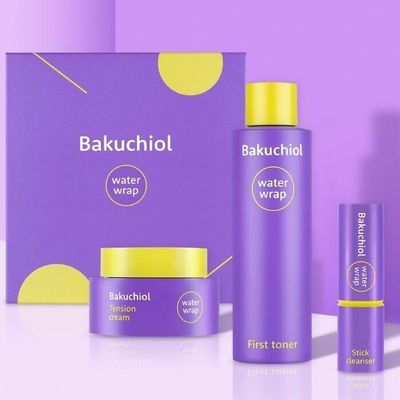 CHARMZONE Bakuchiol WaterWrap Set of 3 -Alternative to Retinol 99 Pure Bakuchiol Pore Tightening Firming Lifting Anti-aging Moisturizer Korean SkinCare Valentine Gift Set for Women