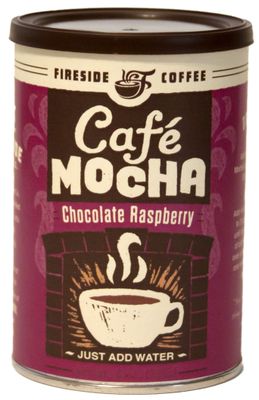 Fireside Coffee Caf Mocha Instant Flavored Coffee 8 oz. Canister - Chocolate Raspberry