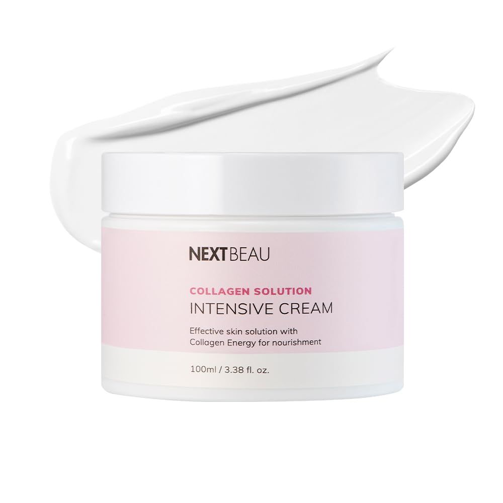 NEXTBEAU Collagen Solution Intensive Face Cream [3.52 Oz 100g] Korean skincare Deep hydrating for Day Cream Night Cream Hydrating Cream Moisturizing Facial Cream