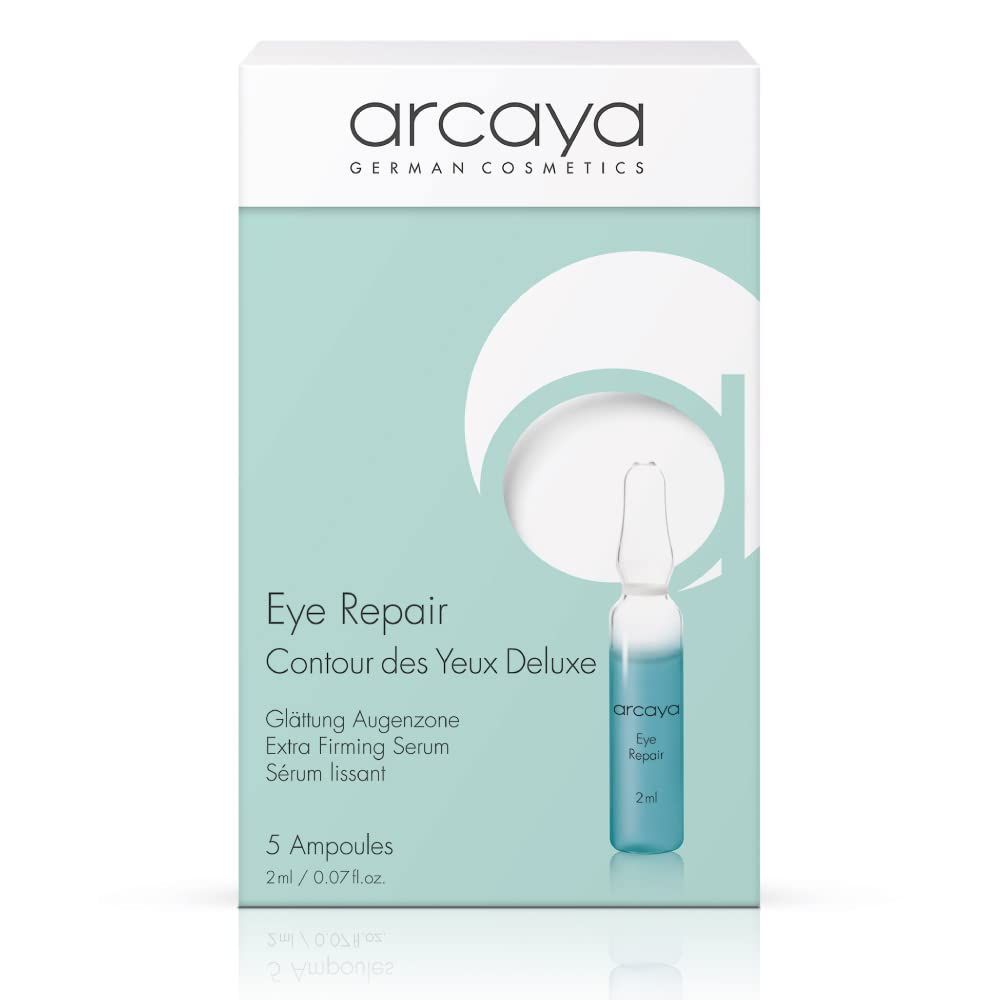 Arcaya Eye Repair Ampoule Serum - Ultra-Light Anti-Wrinkle Eye Serum with Peptides Azuki Extract for Eye Zone Firming Smoothing - Anti-Aging Serum - Vegan Skincare Serums, 5X2ml