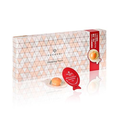 COCOCHI Leave-On AG Sleeping Pack, Anti-Aging Facial Mask for Nighttime Repair, Collagen Support Deep Moisturizing, Japanese Skin Care with Mini Spatula, 3.5g5 pk