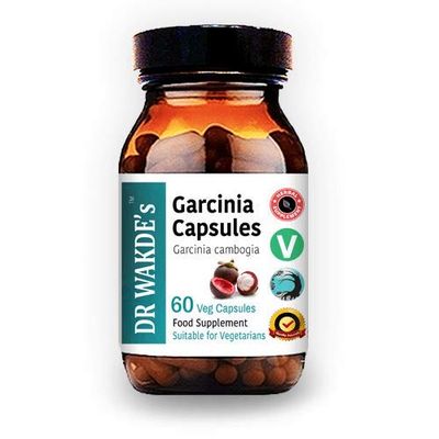 DR WAKDE&#39;S Garcinia Fruit Capsules (Garcinia cambogia, 60 Veg Caps, Plant-Based Supplement, Ayurvedic Herb, All Natural, Vegan)
