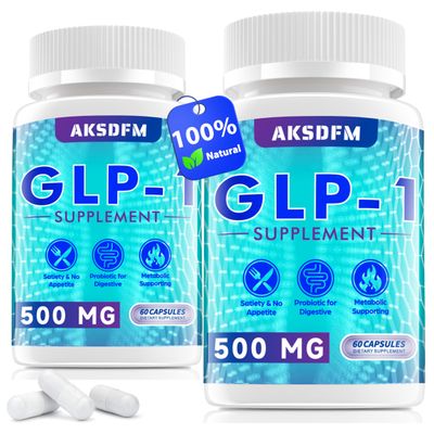 GLP-1 Supplement, GLP Activate Natural Formula, GLP 1 Support for Gut, Digestion, Energy, GLP-1 Levels Overall Health - 2 Packs