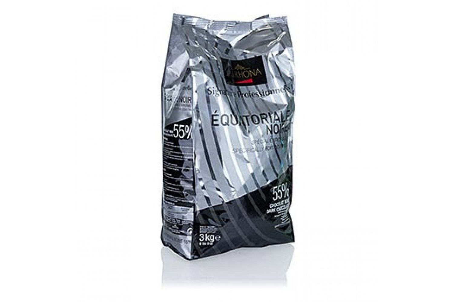 Valrhona Dark Chocolate - 55 Cacao - Equatoriale Noire - 6 lbs 9 oz bag of feves
