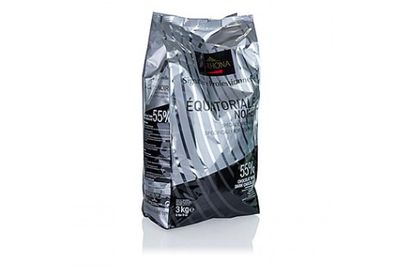 Valrhona Dark Chocolate - 55 Cacao - Equatoriale Noire - 6 lbs 9 oz bag of feves