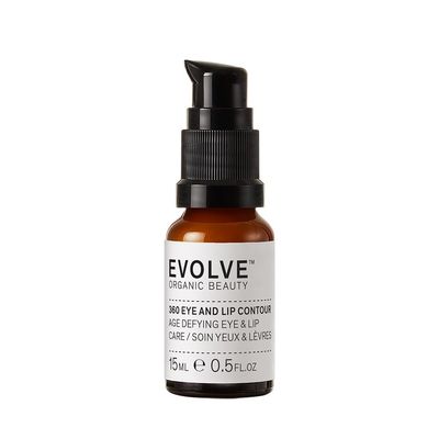 Evolve Organic Beauty - 360 Eye Lip Contour Cream Invigorate, Protect, Rejuvenate Green Tea, Pomegranate Small-Batch, Vegan Clean Beauty (0.45 oz 15 mL) Packaging May Vary