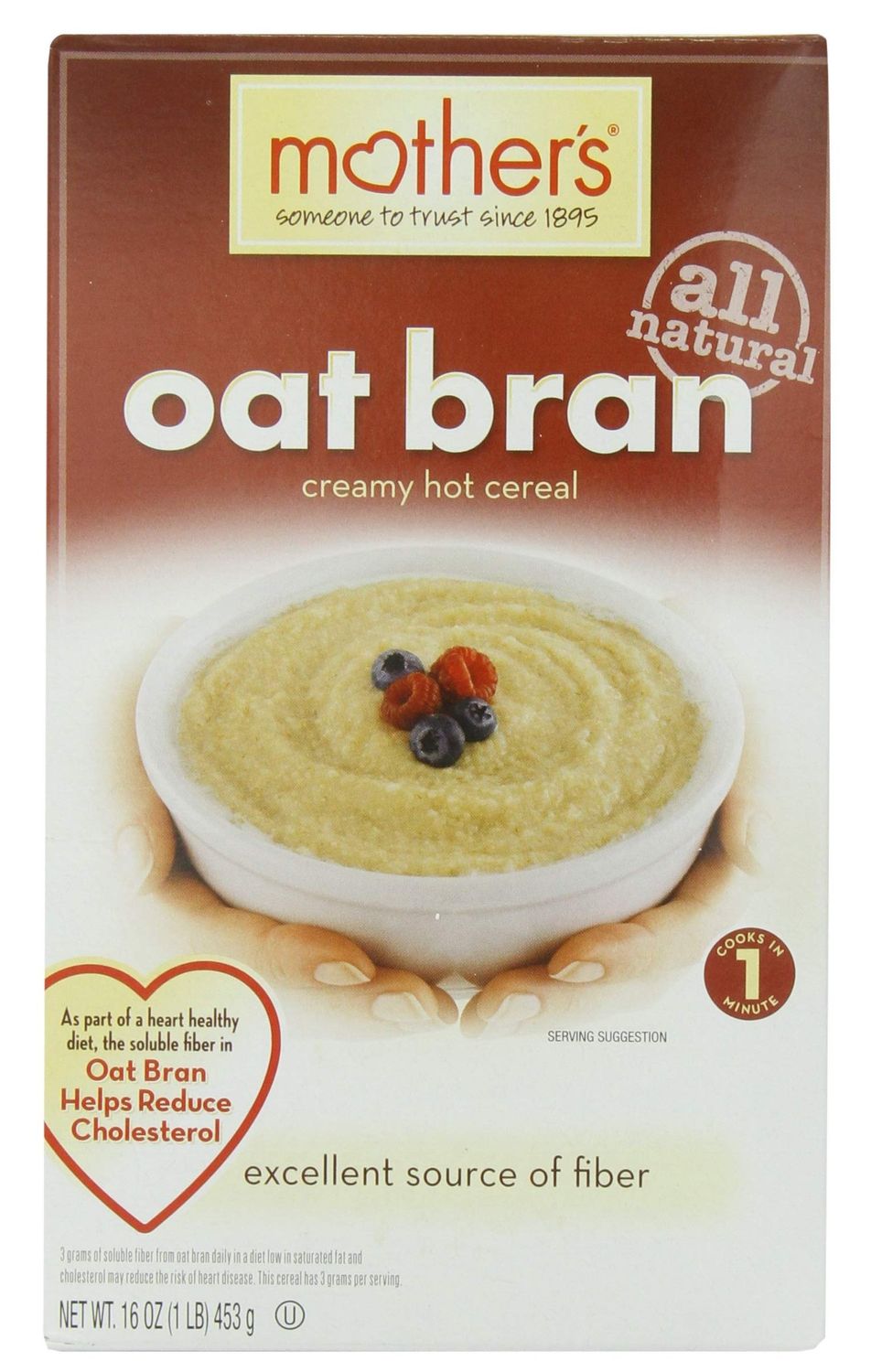 Mothers Cereal Hot Oat Bran, 16 oz