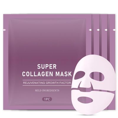 Erinde 4 Pack Collagen Face Mask, Deep Hydrolyzed Collagen Mask Anti Wrinkle Lifting Mask, Overnight Hydrating Face Mask for All Skin Type, Elasticity Enhancing, Firming, Moisturizing