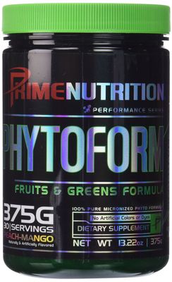 Phytoform Fruits Greens Prime Nutrition 375g 30 Servings (Peach-Mango)