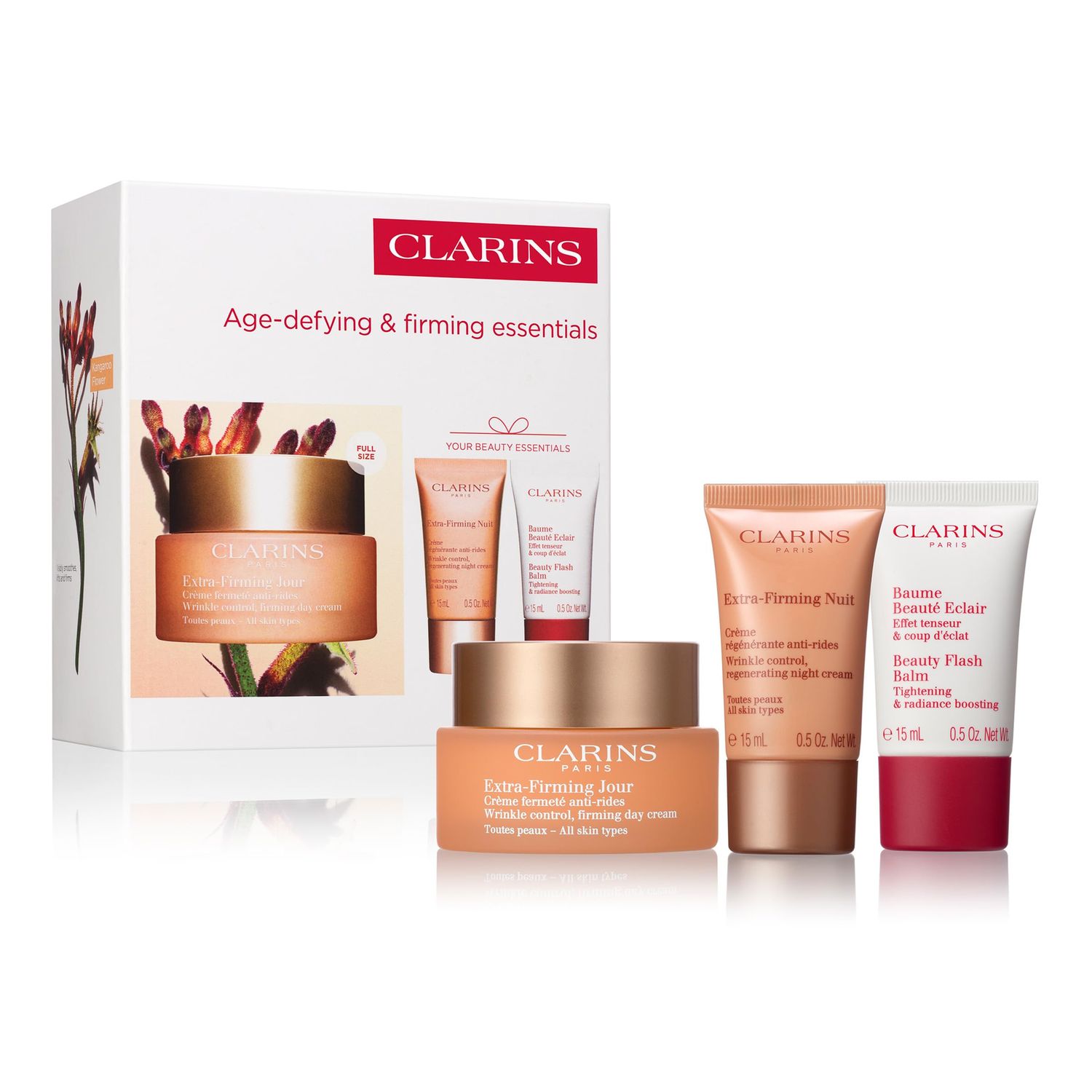 Clarins Extra-Firming Day Cream Anti Aging Moisturizer Skin Looks More Radiant, Visibly Firmer and Plumper After 28 Days Smoothes Appearance of Lines and Wrinkles Evens Skin Tone Hydrates