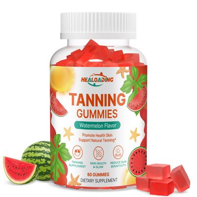 HEALOADING Tanning Gummies Supplement for Adults: Daily Tanning Gummies with Astaxanthin, Collegen, Lycopene, zinc (Citrate), Vitamin for Tanning Supplement Skin Health Glow Reduce Sun Sensitivity