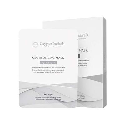 OxygenCeuticals Ceutisome AG Mask - Premium Black Caviar Anti-Aging, Anti-Wrinkle Facial Sheet Mask, Rejuvenating Firming (6 SheetsBox)