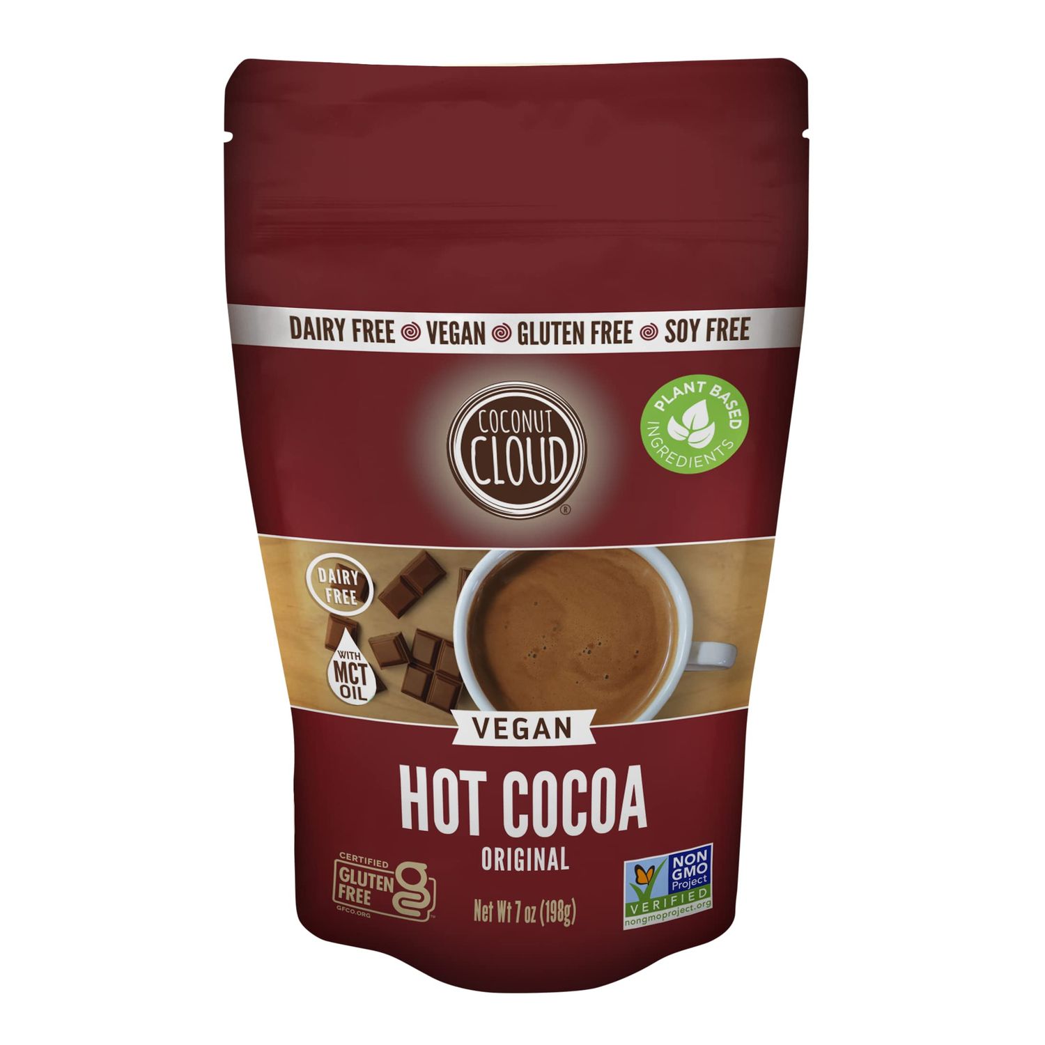 Coconut Cloud: Dairy-Free Instant Hot Cocoa Mix Vegan, Natural, Delicious, Creamy Plant Based Chocolate (Made in Colorado from Premium Coconut Milk Powder), 7 oz