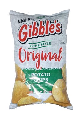 2 pack of Nibble With Gibbles Potato Chips and Puffs 8oz Bags (2 pack, Original Potato Chips)