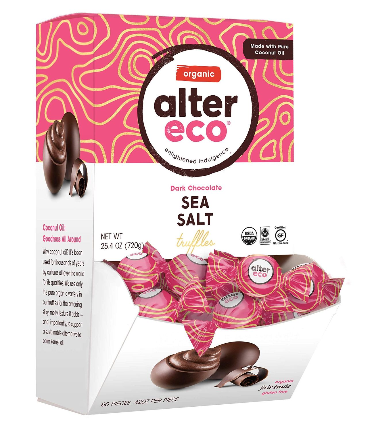 ALTER ECO CHOCOLATE TRUFFLE SEA SALT, .42OZ, 60PACK