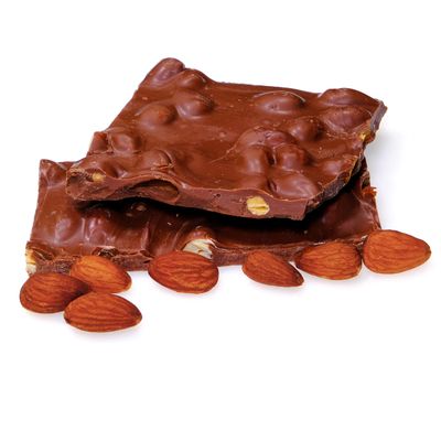 CandyKorner Milk Chocolate Almond Bark - 1 Pound - Gourmet Handmade Chocolate with Roasted Almonds - 16 Ounces by CandyKorner
