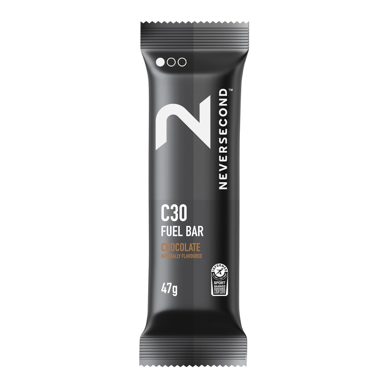 Neversecond C30 Fuel Bar, Fast-Absorbing Carbs, Never2 C30 Fuel Bars for Performance Endurance Nutrition for Triathlons, Cycling, Running Marathons (Chocolate Flavor, 12-Count Pack)