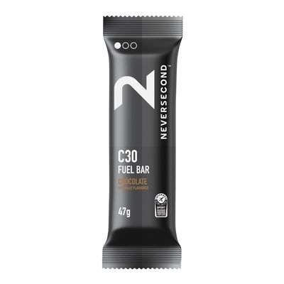 Neversecond C30 Fuel Bar, Fast-Absorbing Carbs, Never2 C30 Fuel Bars for Performance Endurance Nutrition for Triathlons, Cycling, Running Marathons (Chocolate Flavor, 12-Count Pack)