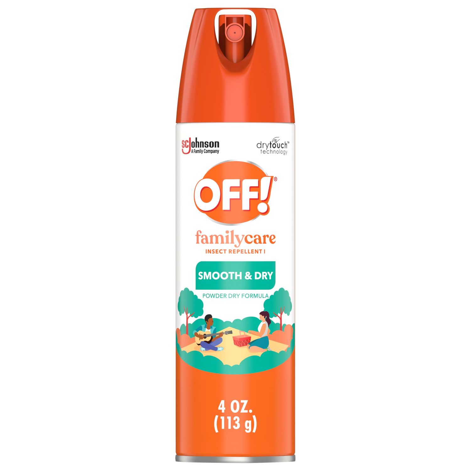 OFF! FamilyCare Insect Mosquito Repellent Aerosol, Smooth and Dry Formula Bug Spray, Provides up to 6 Hours of Protection, 4 oz