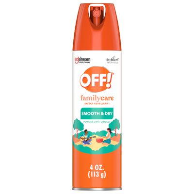 OFF! FamilyCare Insect Mosquito Repellent Aerosol, Smooth and Dry Formula Bug Spray, Provides up to 6 Hours of Protection, 4 oz