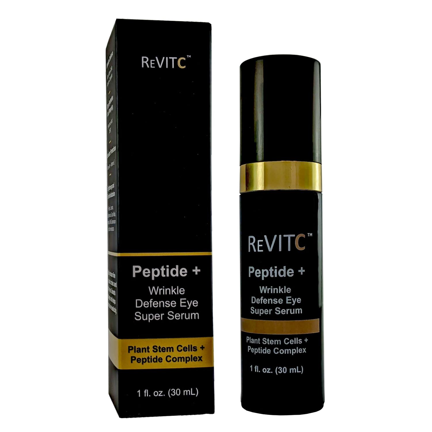 ReVitC Peptide Wrinkle Defence Eye Super Serum for Face and Neck with Plant Stem Cells, Peptide Complex, MSM, and much more.