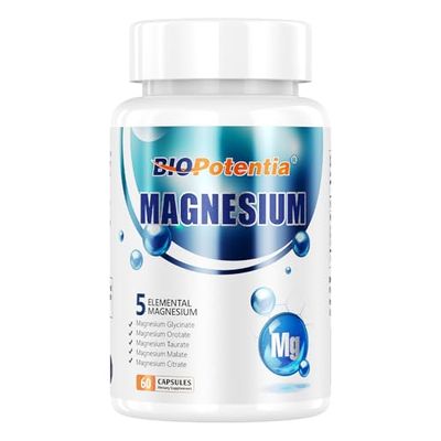 Magnesium Breakthrough Supplement - Has 5 Forms of Magnesium: Glycinate, Orotate,Taurate,Malate, Citrate- Support Sleep, Heart Health, Muscles, and Metabolism (60 Capsules (Pack of 1))