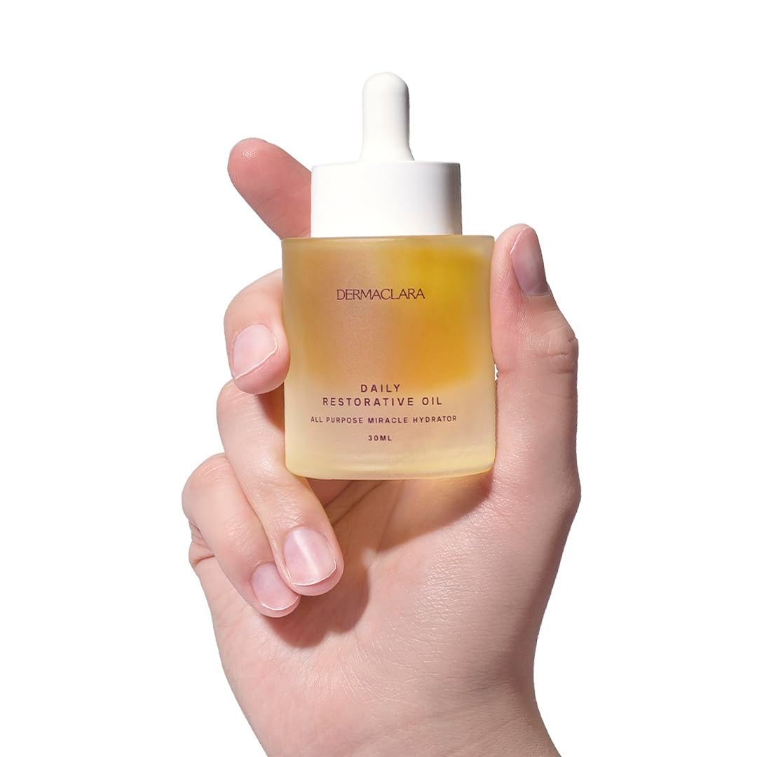 Dermaclara Daily Restorative Oil - Face Oil for Women Men with Jojoba Oil, Hydrating and Anti Aging with Nourishing Superfoods, Overnight Moisture for Youthful Glow - 30 ml