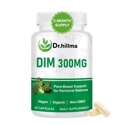 DIM Supplement 300mg, Hormone Balance for Women Men, Estrogen Metabolism Menopause Support with Diindolylmethane Black Pepper Extract, Non-GMO Vegan Capsules, 60 Count