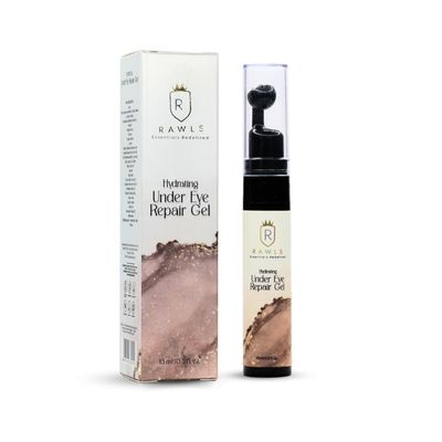 RAWLS 5 Caffeine Eye Serum and Under Eye Roller Cream for Dark Circles and Puffiness, Caffeine Eye Cream with 360 Massage Ball Reduce Wrinkles and Fine Lines-0.5 fl oz