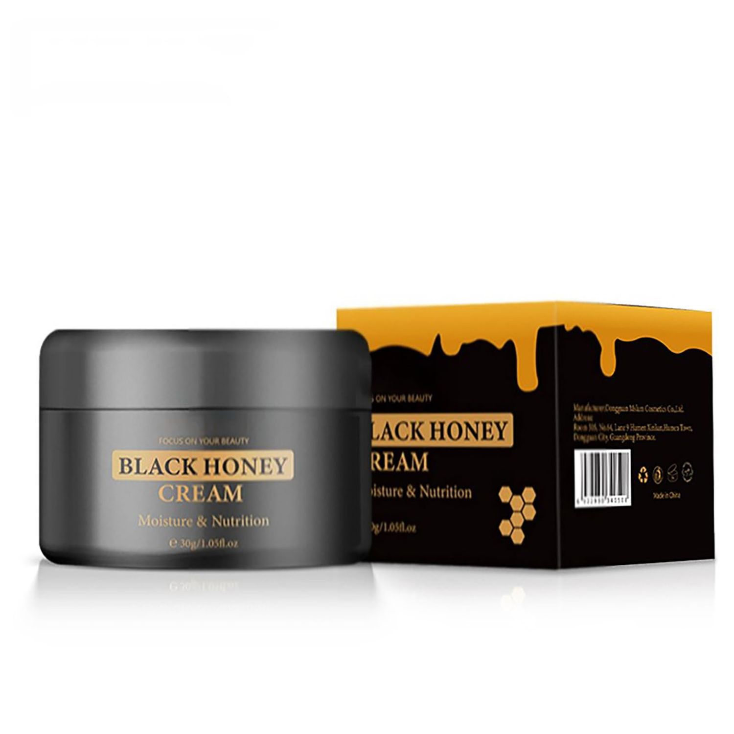Grospe Black Honey Face Moisturizer Cream,Anti-Aging Cream with Squalane Facial Moisturizer for Women Deep Hydrating Face Cream for Dry Skin Dark Spots Wrinkles Barrier Repair Firming,1.05 Fl Oz