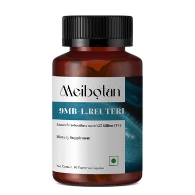 MEIBOTAN Lactobacillus Reuteri 25 Billion CFU for Women Men - L Reuteri wProbiotic, Dairy Free - Promotes Immunes Gut Health - 60 Veggie Capsules