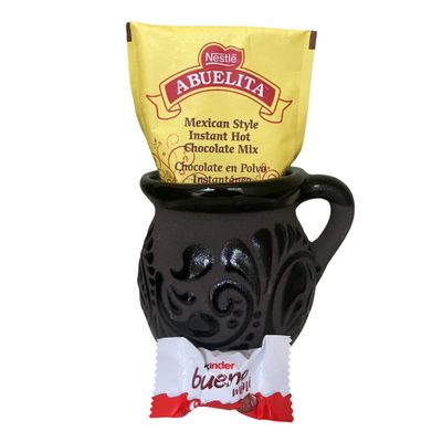 Mexican Hot Chocolate Gift Sets by Happy Packs Terra Cotta Mug with Abuelita Hot Chocolate Mix Regalos de Navidad para Mujer y Hombre Hot Cocoa Gifts