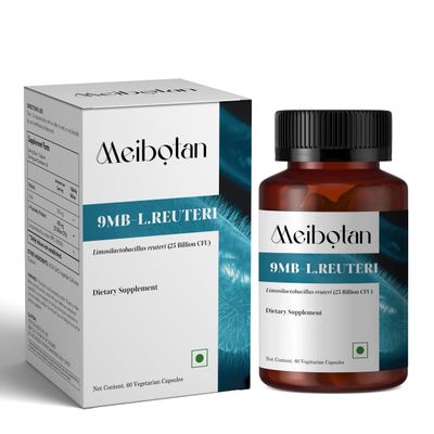 MEIBOTAN Lactobacillus Reuteri 25 Billion CFU for Women Men - L Reuteri wProbiotic, Dairy Free - Promotes Immunes Gut Health - 60 Veggie Capsules