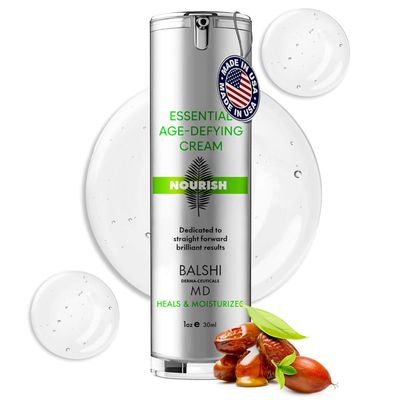 NOURISH ESSENTIAL Moisturizing Face Cream - Infused wHyaluronic Acid, Jojoba Oil, Squalane - Hydrates, Firms, Revives Skin - Diminish Wrinkles - 30ml