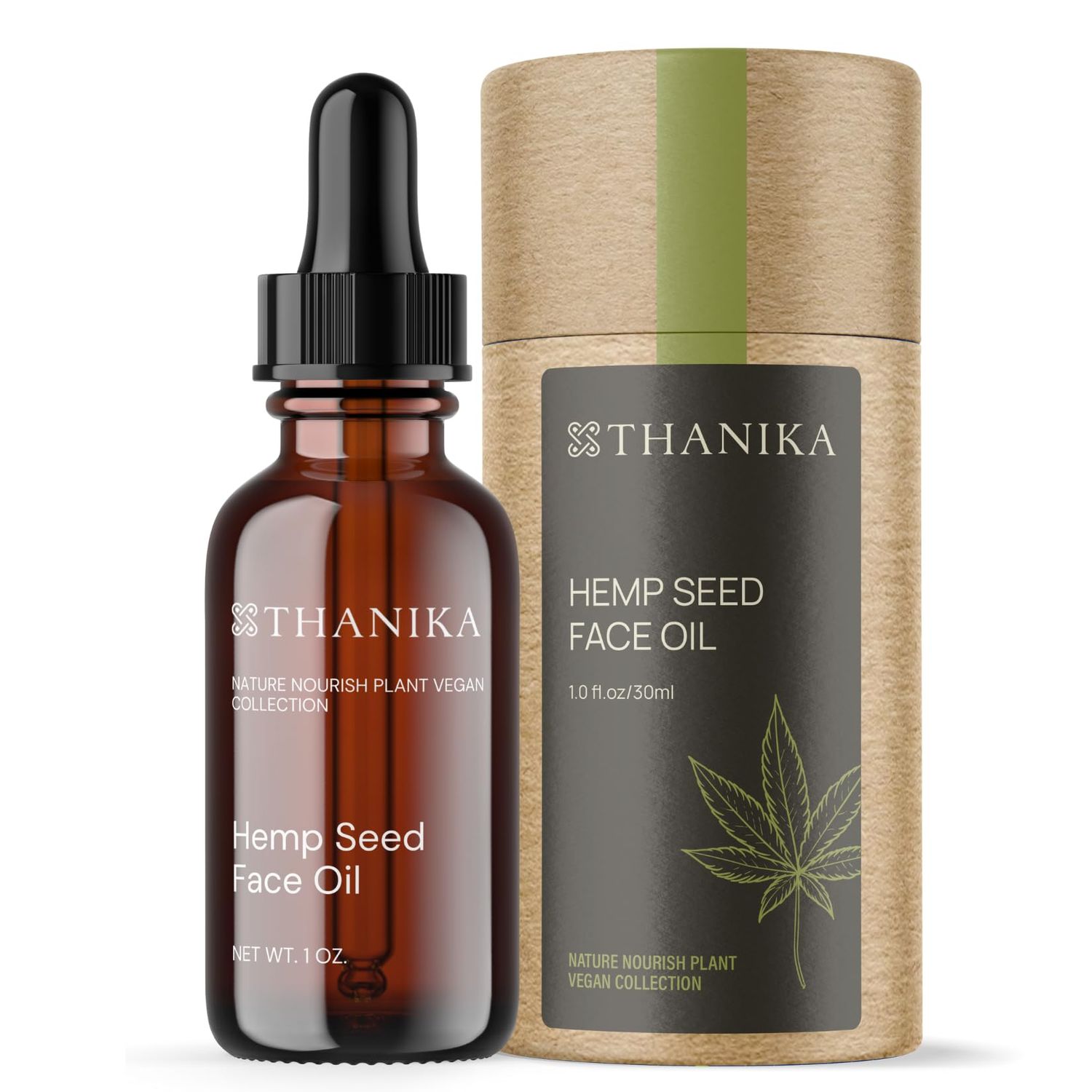 Hemp Seed Face Oil - Anti-Aging, Hydrating, Non-Greasy Skincare 1 oz (30 ml)