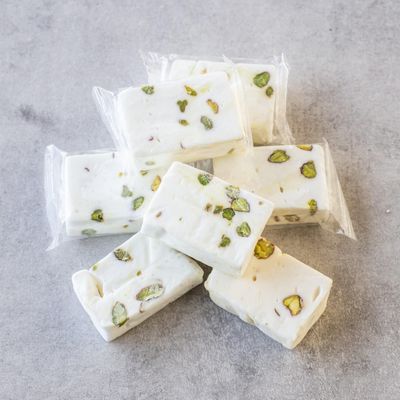 US Snacks - Traditional Malban Nougat, Individually Wrapped Malban Nougat Treats Bites, Rich, Soft, Irresistible Treats (1 Pound, Lebanese Pistachio Nougat)