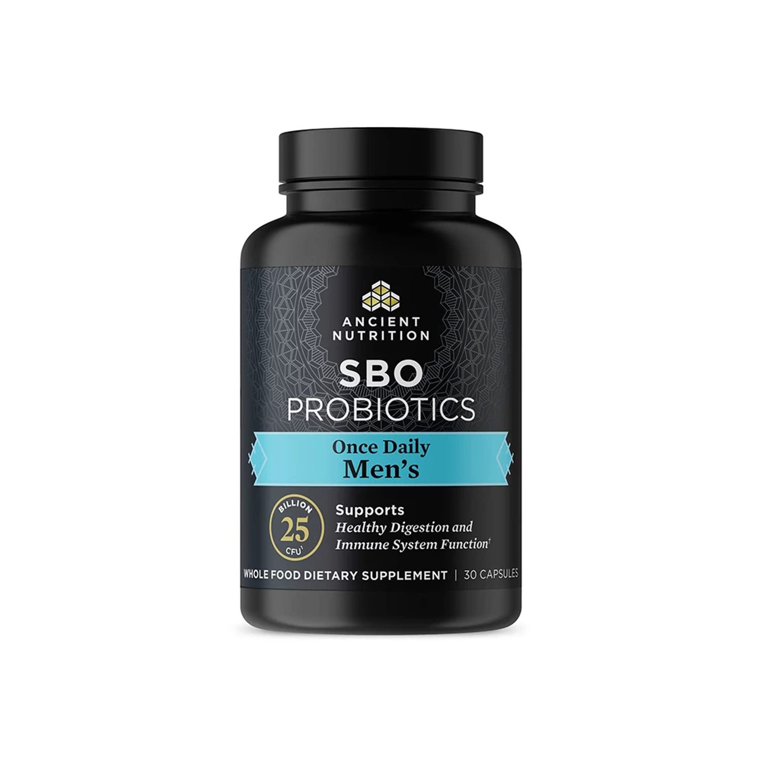 Ancient Nutrition Probiotics for Men, SBO Probiotics Men&#39;s Once Daily 30 Ct, for Healthy Digestion and Immune System Function Support, 25 Billion CFUs Per Serving