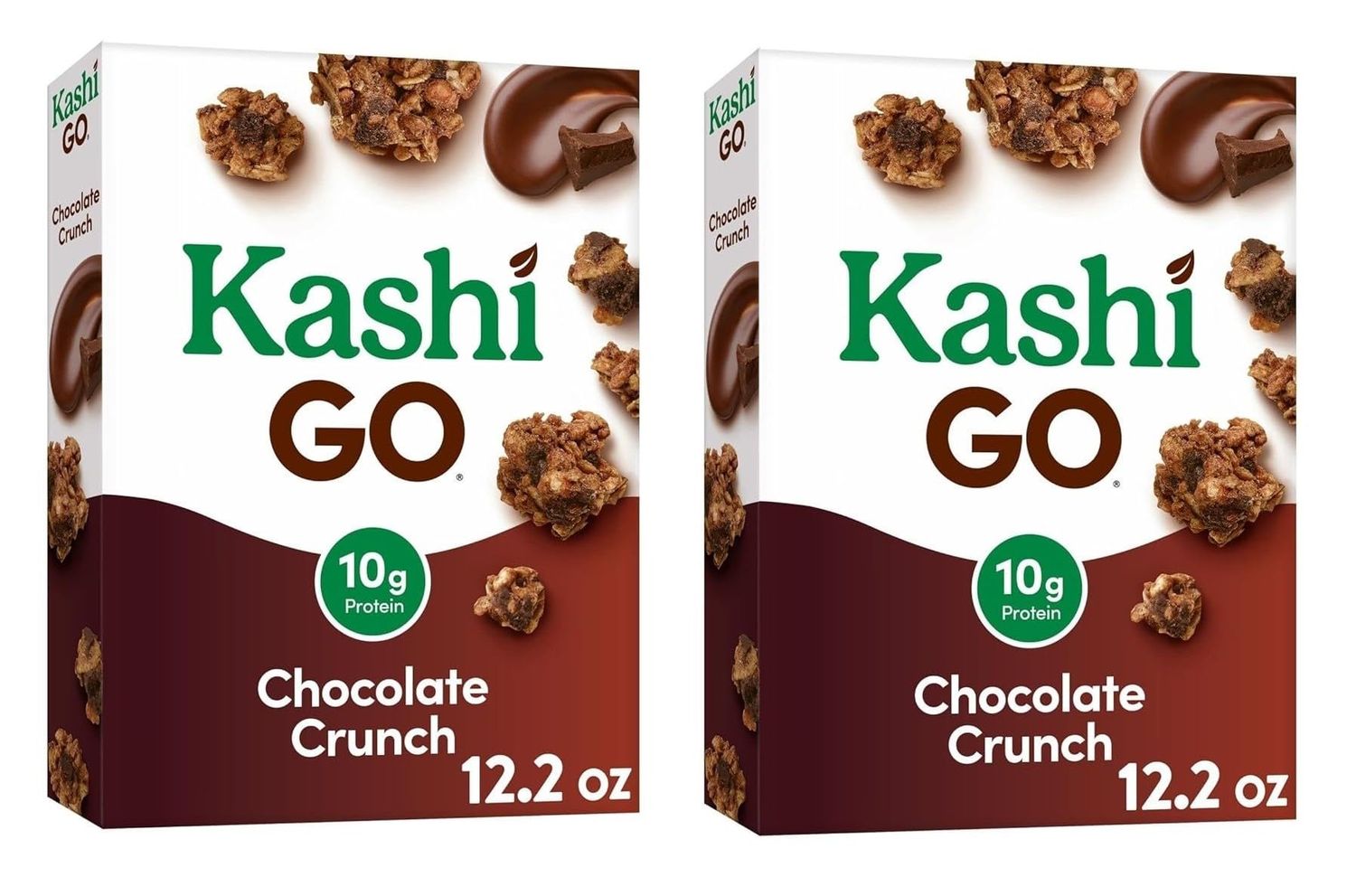 Generic.Kashi.Go - Cold Breakfast Cereal - Vegan Protein - Chocolate Crunch - 12.2 Oz Box - Pack of 2