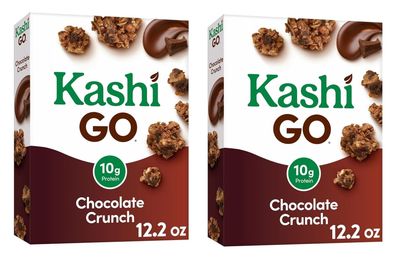 Generic.Kashi.Go - Cold Breakfast Cereal - Vegan Protein - Chocolate Crunch - 12.2 Oz Box - Pack of 2