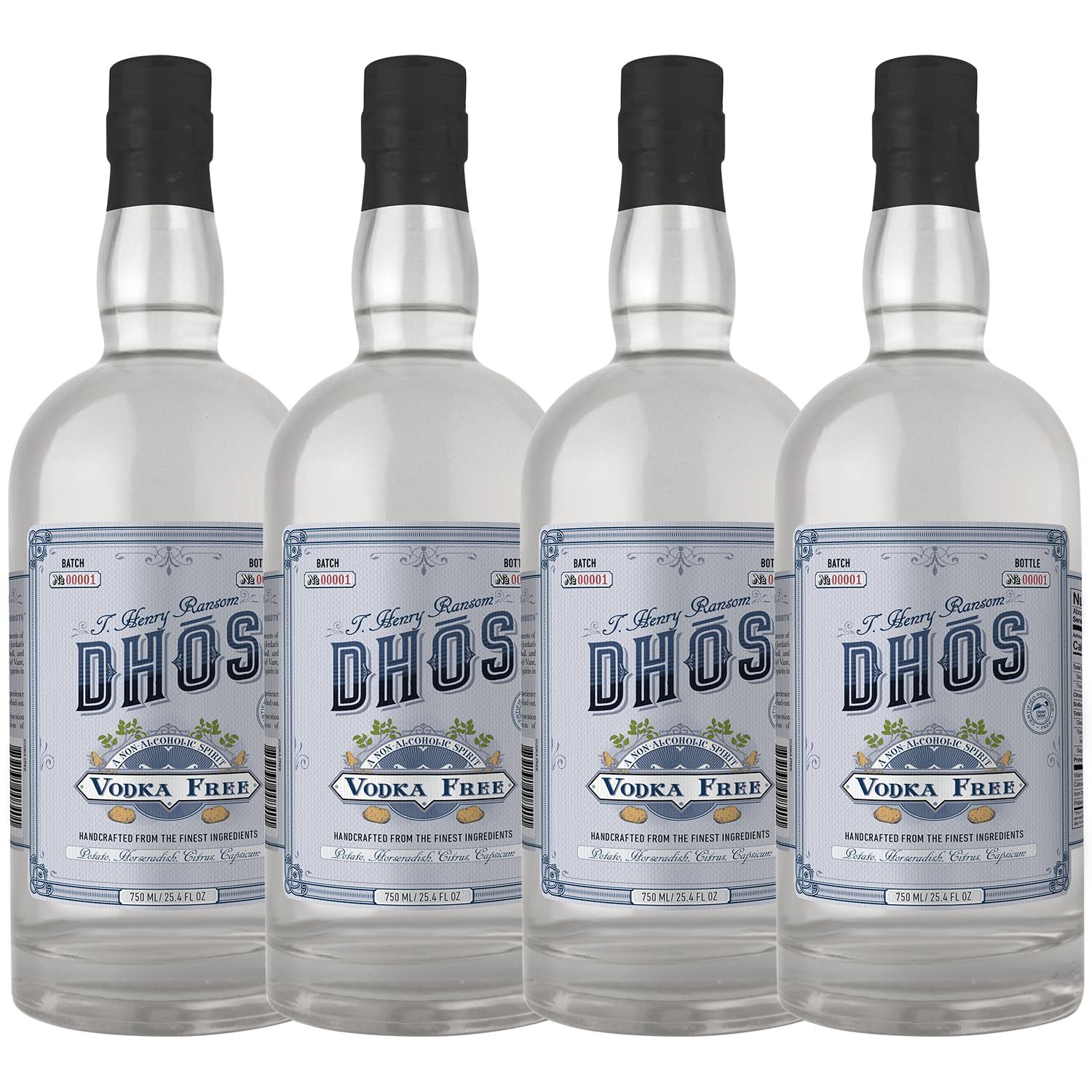 Dh s Handcrafted Non-Alcoholic Vodka - Keto-Friendly, Zero Sugar, Zero Calories, Zero Proof - 750 ML - Perfect for Mocktails - Made in USA
