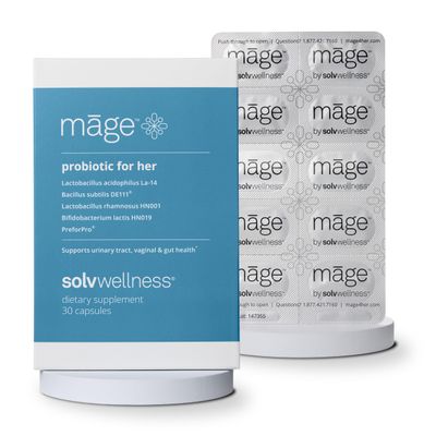 M ge by Solv Wellness Probiotic for Her, Daily Women s Prebiotic and Probiotics Blend Nutritional Supplements for Digestive, Vaginal PH Balance, Urinary Tract Health Support, 30 Capsules