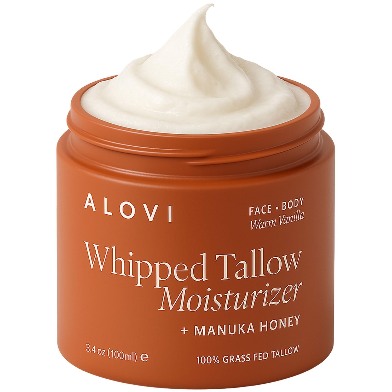 Whipped Tallow Moisturizer, Grass Fed Beef Tallow for Skin, Tallow Face Moisturizer, Beef Tallow, Mothers Day Gifts Gifts for Mom, Infused with Manuka Honey, Calendula Almond Oil, Vanilla Scent