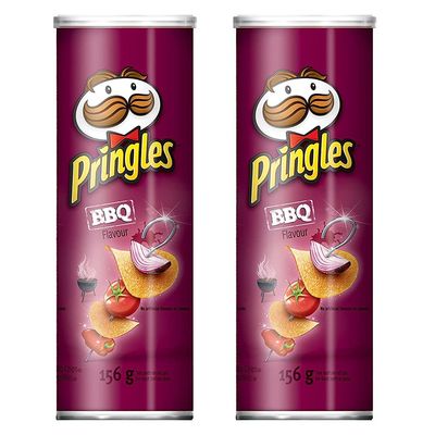 Pringles BBQ Flavor Potato Chips, 156g5.5oz, 2-Pack (Imported from Canada)