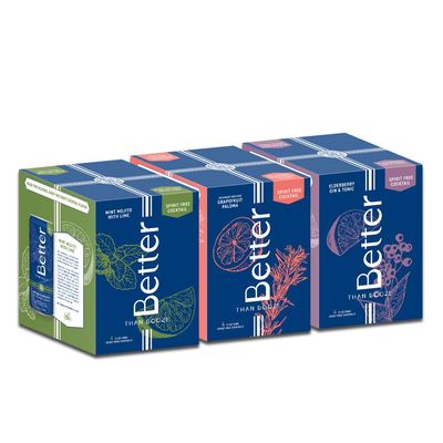 Better Than Booze Mocktails Non-Alcoholic Drinks Alcohol Alternative Beverages, Ritual Zero Proof Enjoy Your Drink Moment with Our Alcohol Free Drinks Non Alcoholic Mocktail 3 Varieties, 12 Pack