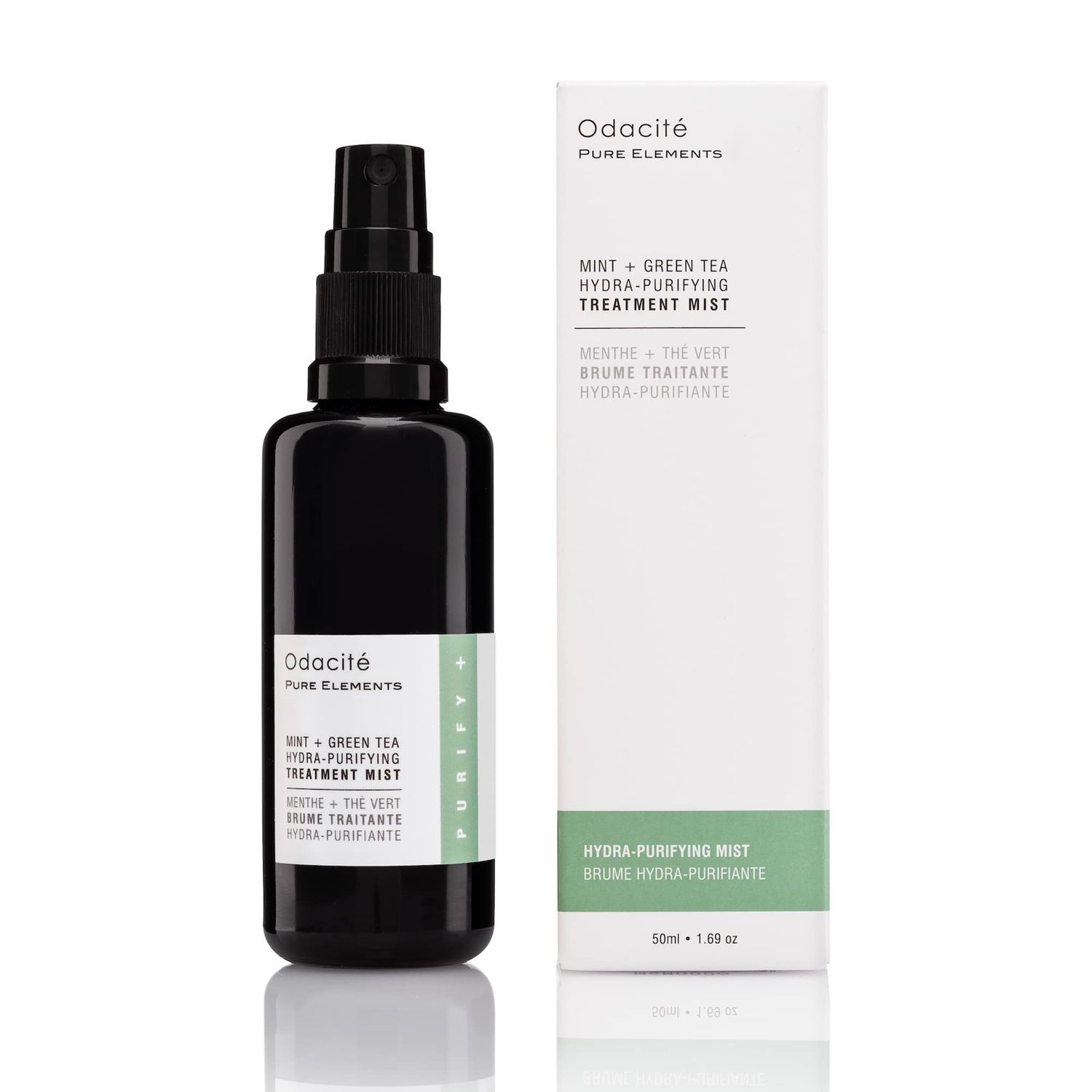 Odacit Anti Aging Face Serum - Mint Green Tea Hydra-Purifying Mist Glow Recipe, Acne Pimple Prone Skin, Clearing Face Mist for Hydration, Blemishes, Clogged Pores, Tired Complexion - 1.69 fl. oz