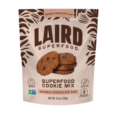 Laird Superfood Homemade Chocolate Chip Cookie Mix, Plant-Based Vegan Chocolate Chip Cookies Mixture Made with Oat, Almond, and Cassava Flour, Gluten-Free, Non-GMO, Dairy-Free, Vegan, 8.8oz Bag Mix
