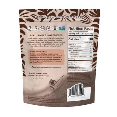 Laird Superfood Homemade Chocolate Chip Cookie Mix, Plant-Based Vegan Chocolate Chip Cookies Mixture Made with Oat, Almond, and Cassava Flour, Gluten-Free, Non-GMO, Dairy-Free, Vegan, 8.8oz Bag Mix