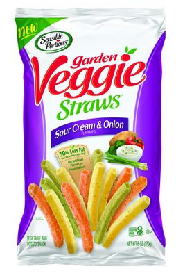 Sensible Portions Garden Veggie Straws Sour Cream Onion, 6 Oz, Pack of 5