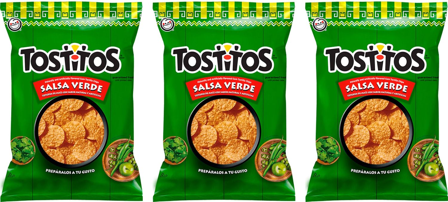 Salsa Verde Value Pack Bundled by SUPERDEALS 74.4 grams2.625 Oz Bag Salsa Verde Pack of 3 with mystery gift. Original Mexican Edition Version Tortilla Chips Snacks